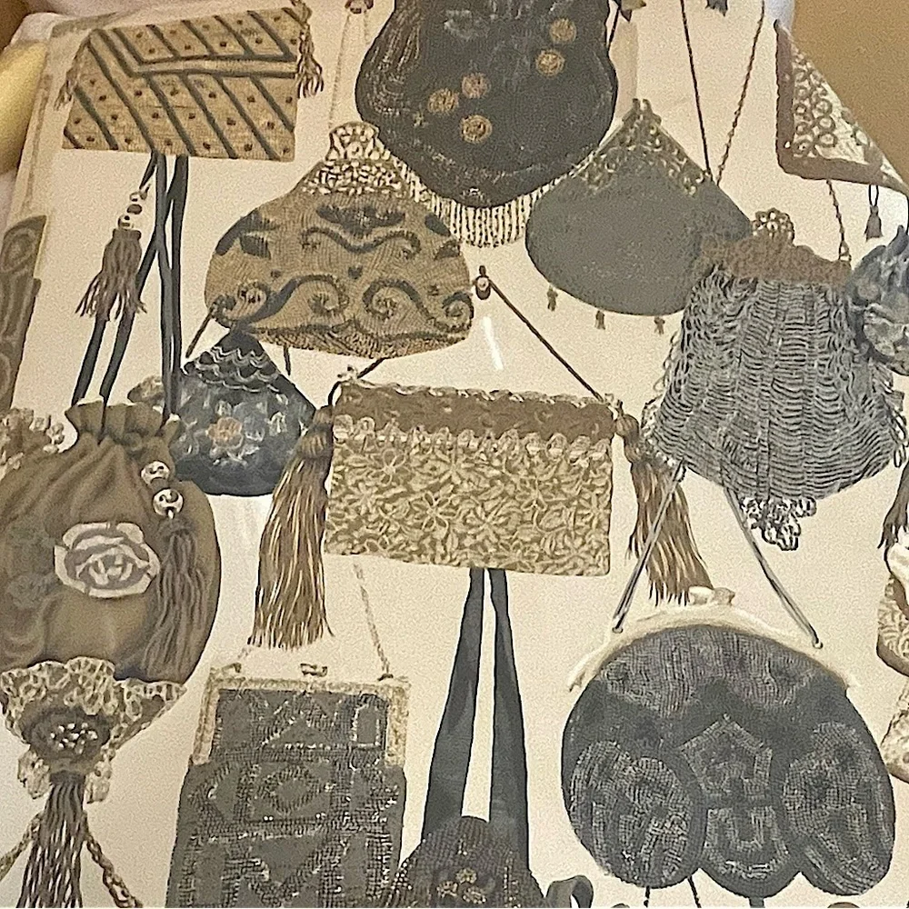 Unbranded Vintage Evening Bag Purse Wallpaper Retro Art Nouveau Open Package